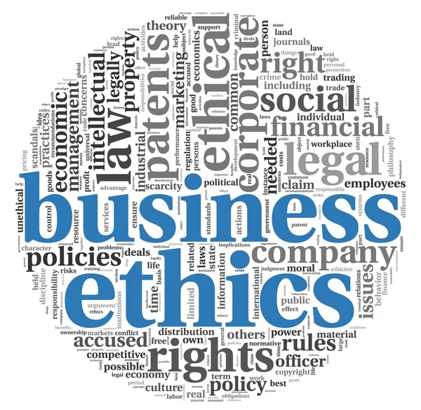 Business ethics concept in tag cloud — Stock Photo, Image