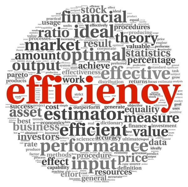 Efficiency concept in tag cloud — Stock Photo, Image