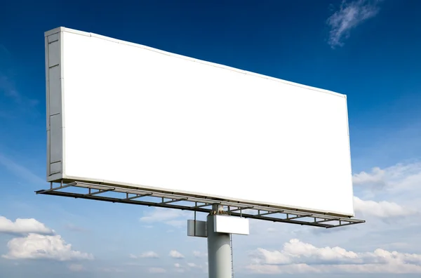 Blank billboard on blue sky — Stock Photo, Image