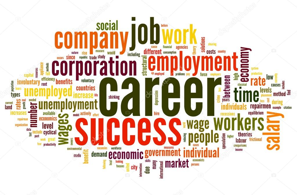 Career concept in word tag cloud