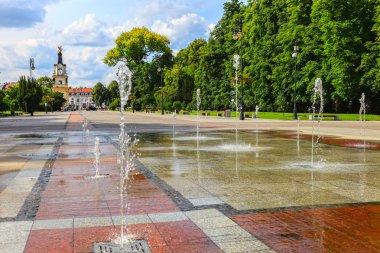 Park with fountains clipart