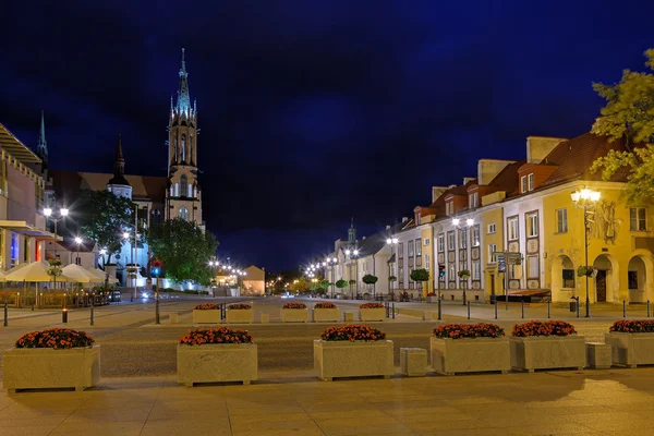 Białystok w nocy — Zdjęcie stockowe