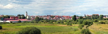 City panorama of Dzialdowo, Poland clipart