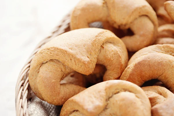 Yeast cinnamon croissant — Stock Photo, Image