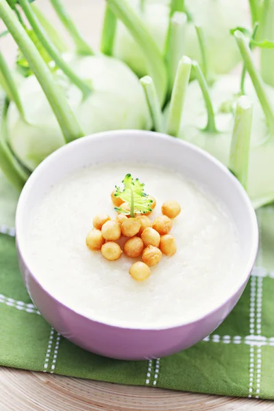 Kohlrabi soup — Stock Photo, Image