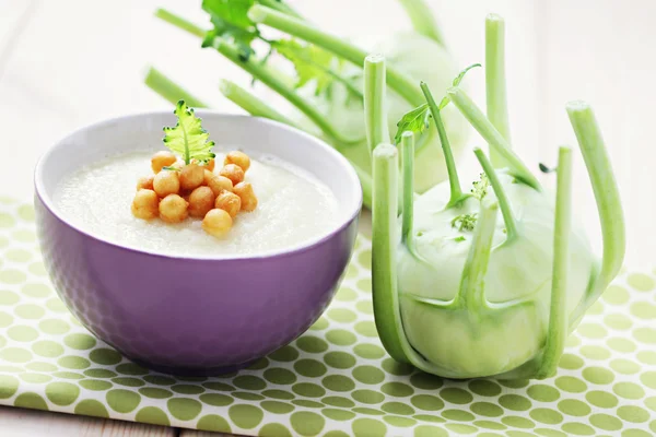 알 줄기 양배추 수프 — 스톡 사진