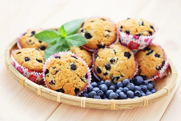 Mascarpone and blueberry muffins — Stock Photo, Image