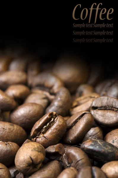 Nærbillede af kaffebønner - Stock-foto