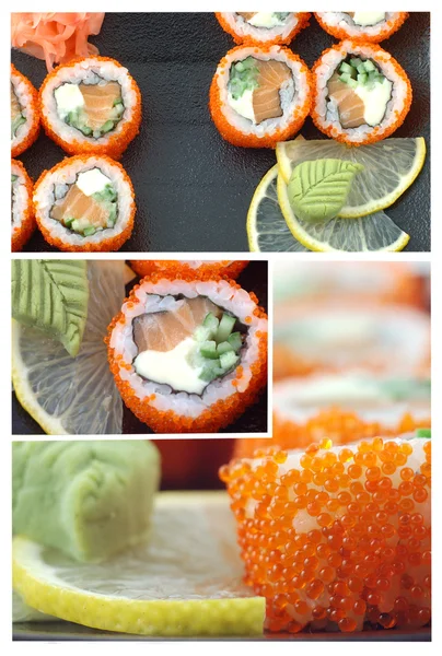 Sushi is popular japanese dish — Stock Photo, Image