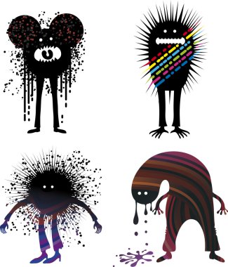 Four strange clipart