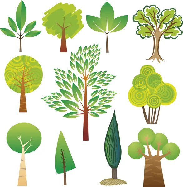 Образцы деревьев — стоковый вектор