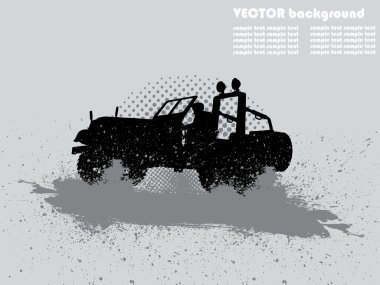 Flyer or card for off-road cars clipart