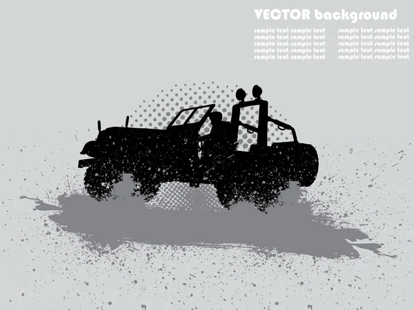 Flyer or card for off-road cars — Stock Vector