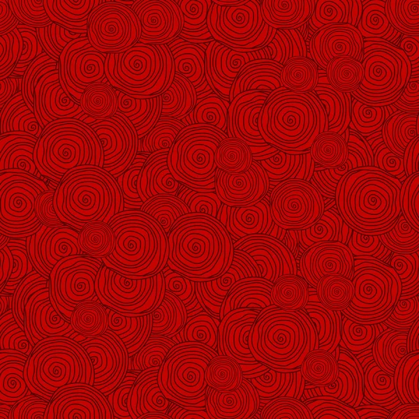 Fond abstrait rouge avec lignes circulaires — Image vectorielle