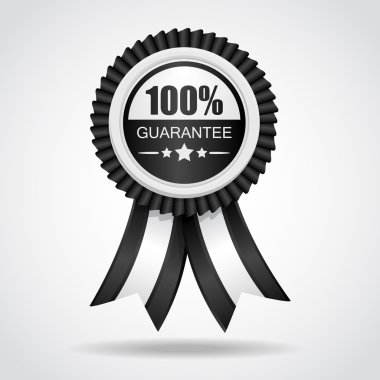 Black label. 100% Guarantee clipart