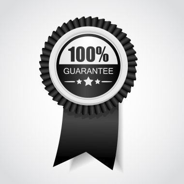 Black label. 100% Guarantee clipart