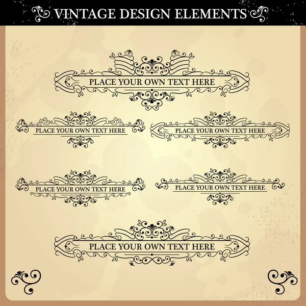 Set ornamento vintage — Vettoriale Stock