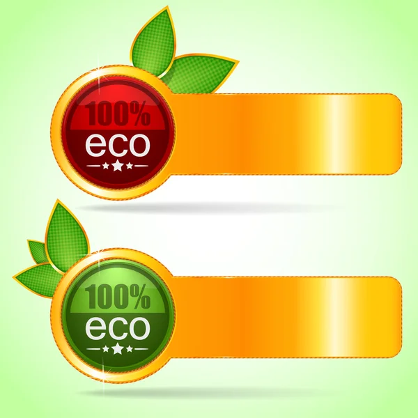 stock vector Apples label. 100% eco