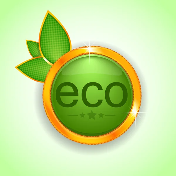 Green label. Ecology. — Stock Vector