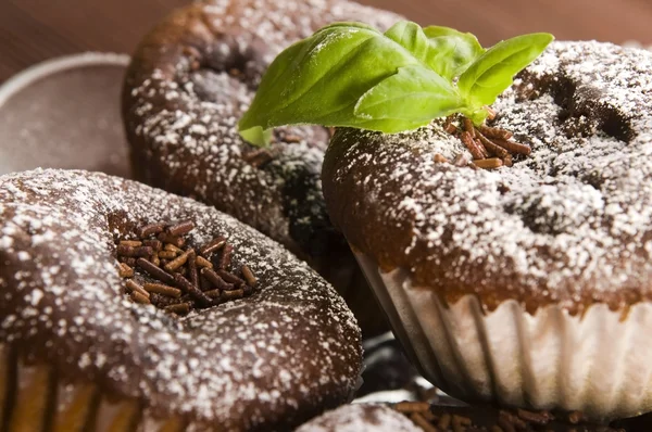 Hjemmelavede chokolade muffins - Stock-foto