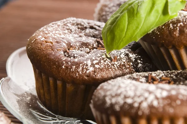 Zelfgemaakte chocolade muffins — Stockfoto