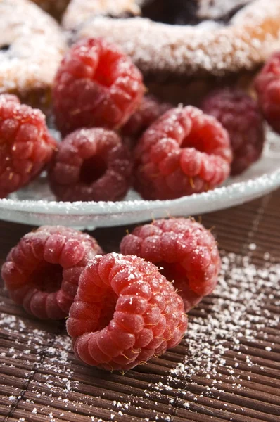 ताजे फळांसह रास्पबेरी कुकीज — स्टॉक फोटो, इमेज