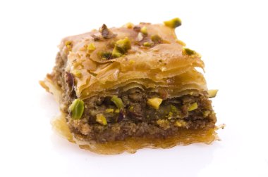 Baklava. geleneksel Orta Doğu tatlı çöl wh izole