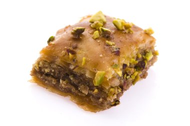 Baklava. geleneksel Orta Doğu tatlı çöl wh izole