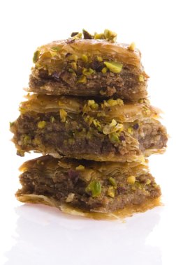 Baklava. geleneksel Orta Doğu tatlı çöl wh izole