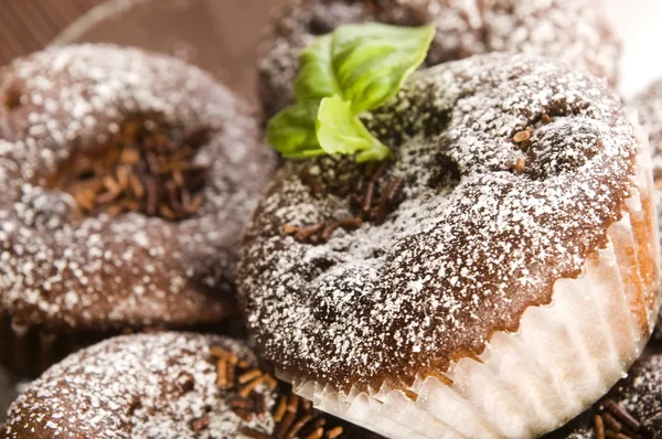 Homemade chocolate muffins — Stock Photo, Image