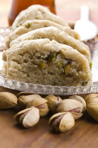 stock image Homemade Halvah with Pistachio Nut