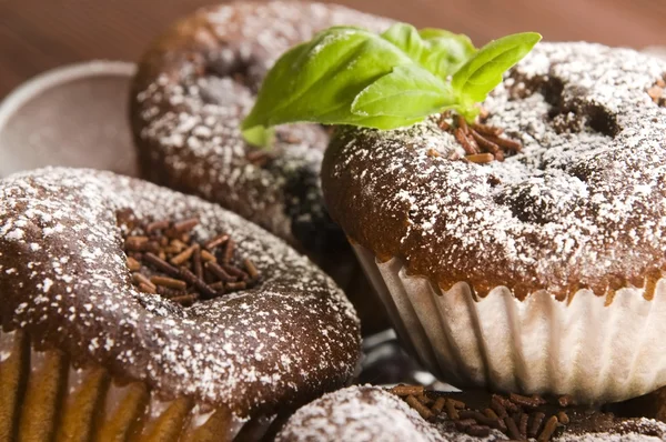 Muffin al cioccolato fatti in casa — Foto Stock