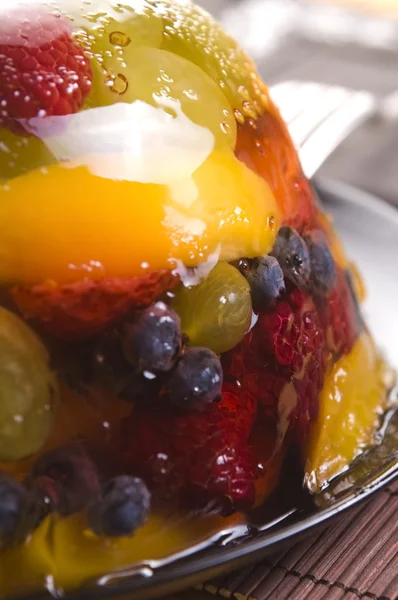 Sommaren berry jelly terrin — Stockfoto