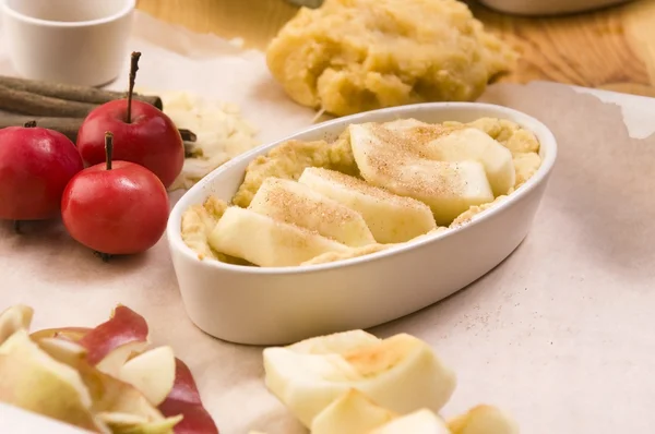 Ingredienti torta di mele — Foto Stock