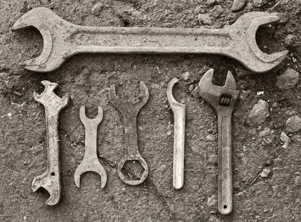 Vintage tools outdoor — Stock Photo, Image