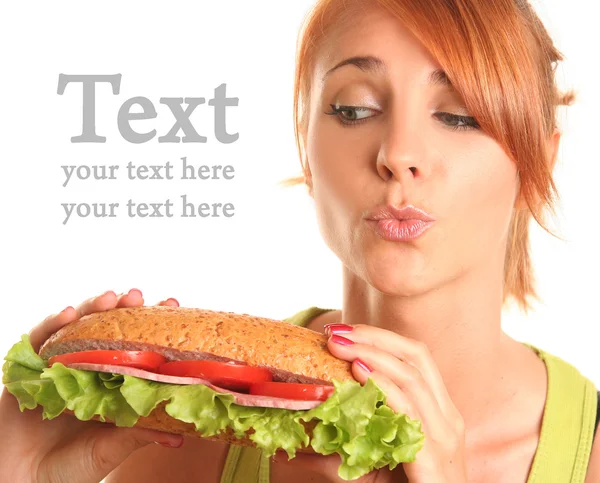 Alimentación y texto —  Fotos de Stock