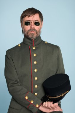 Man in uniform of military officer clipart