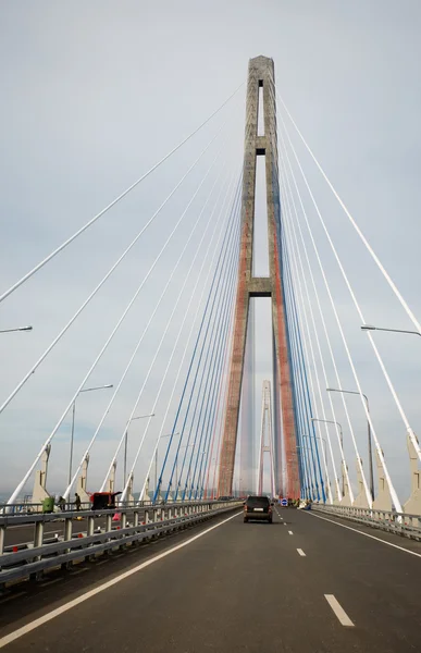 Suspension cable bridge in Vladivostok — Stock Photo, Image