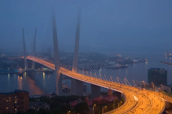 Открытие подвесного моста во Владивостоке — стоковое фото