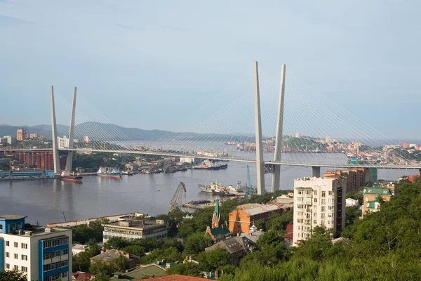 Podul suspendat din Vladivostok, Rusia — Fotografie, imagine de stoc