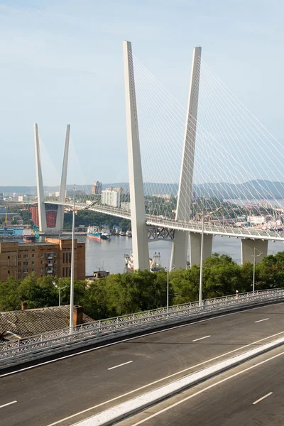 Suspension bridge in Vladivostok, Russia — Stock Photo, Image