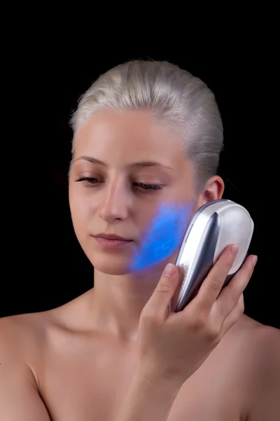 stock image Photo-therapy treatment with blue light