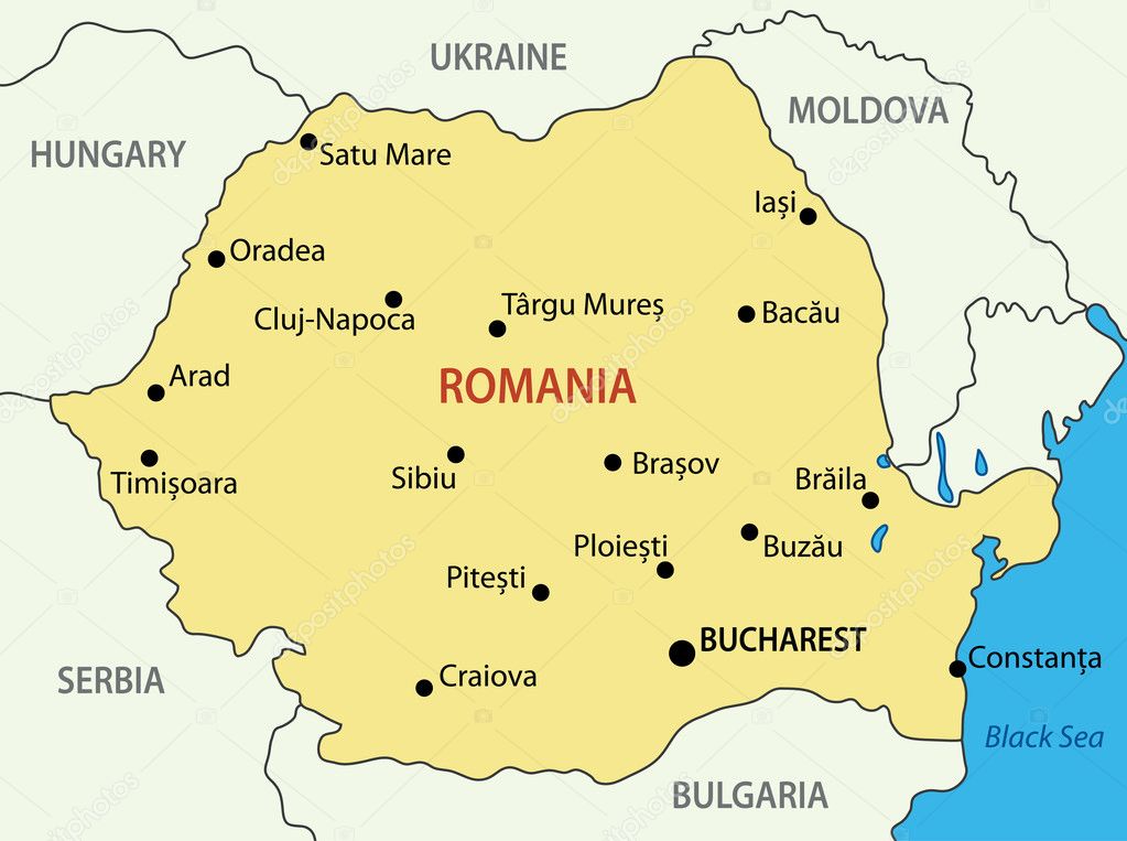 Romania - vector map