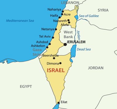 State of Israel - vector map clipart