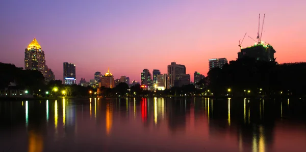 stock image City reflected in the water