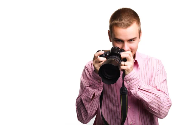 Hombre con cámara — Foto de Stock
