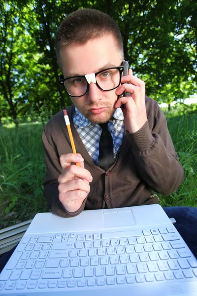A man in glasses — Stock Photo, Image
