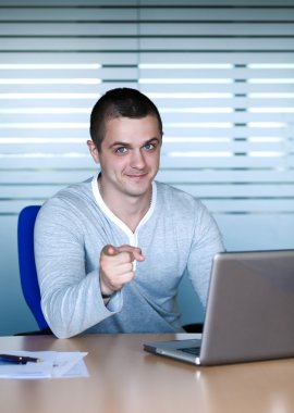 A man with laptop