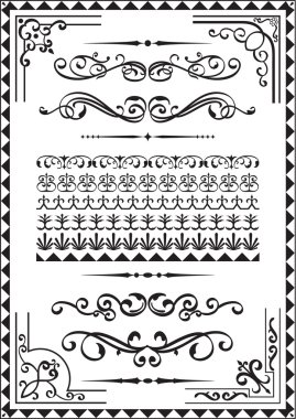 Elements for any borders clipart