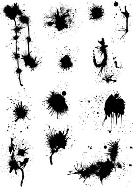 Ink splashs clipart